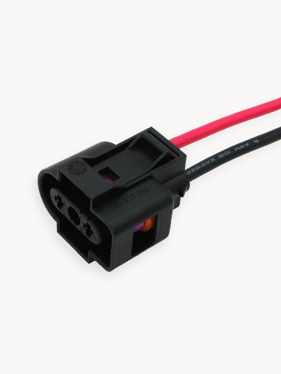 Разъем (2 pin) 2 контакта датчика уровня охлаждающей жидкости / уровня жидкости бачка стеклоомывателя для VAG (ВАГ) Фольксваген (Volkswagen) Ауди (Audi) Сеат (Seat) Шкода (Skoda) OEM: 1J0973202