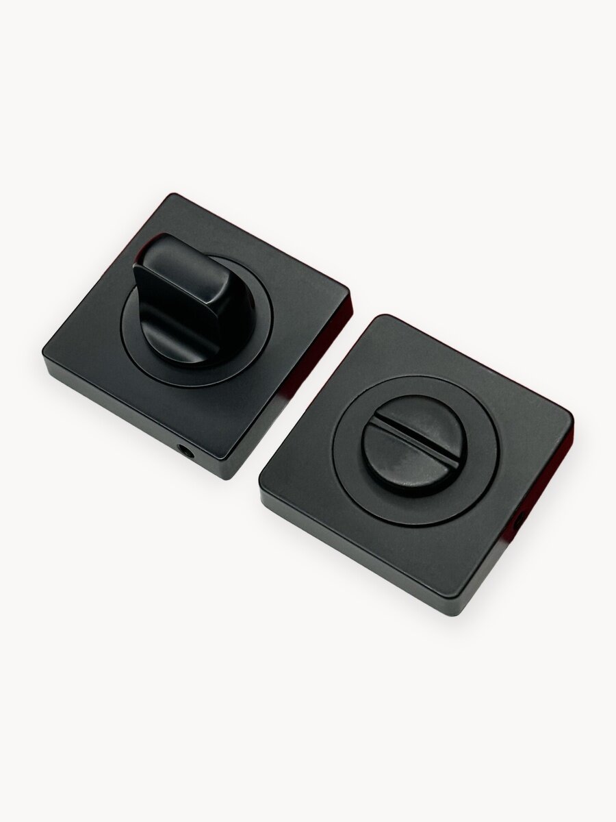 Завертка дверная межкомнатная, поворотник сантехнический, черный матовый