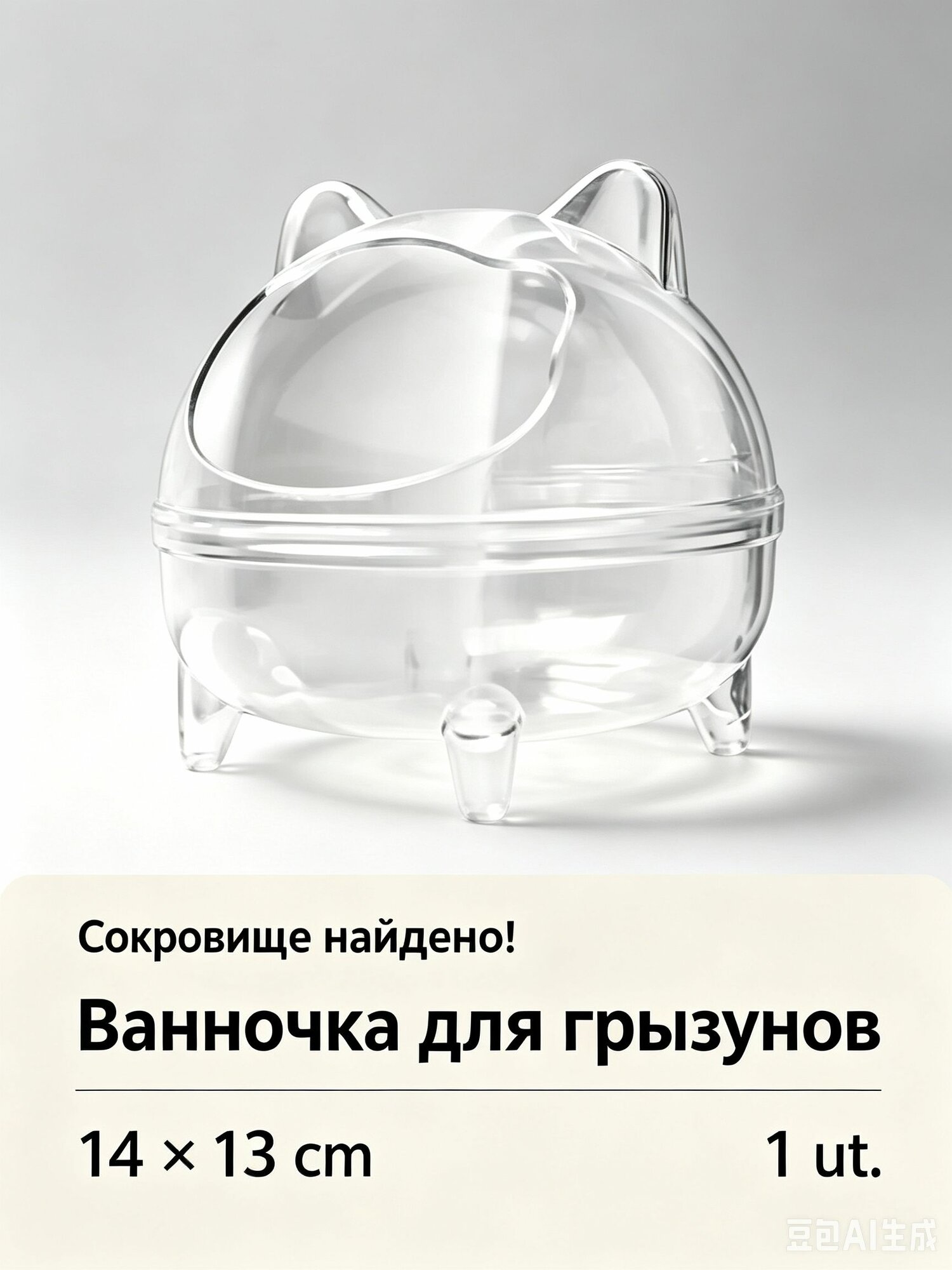 Сокровище найдено! Ванночка для грызунов 14*13cm