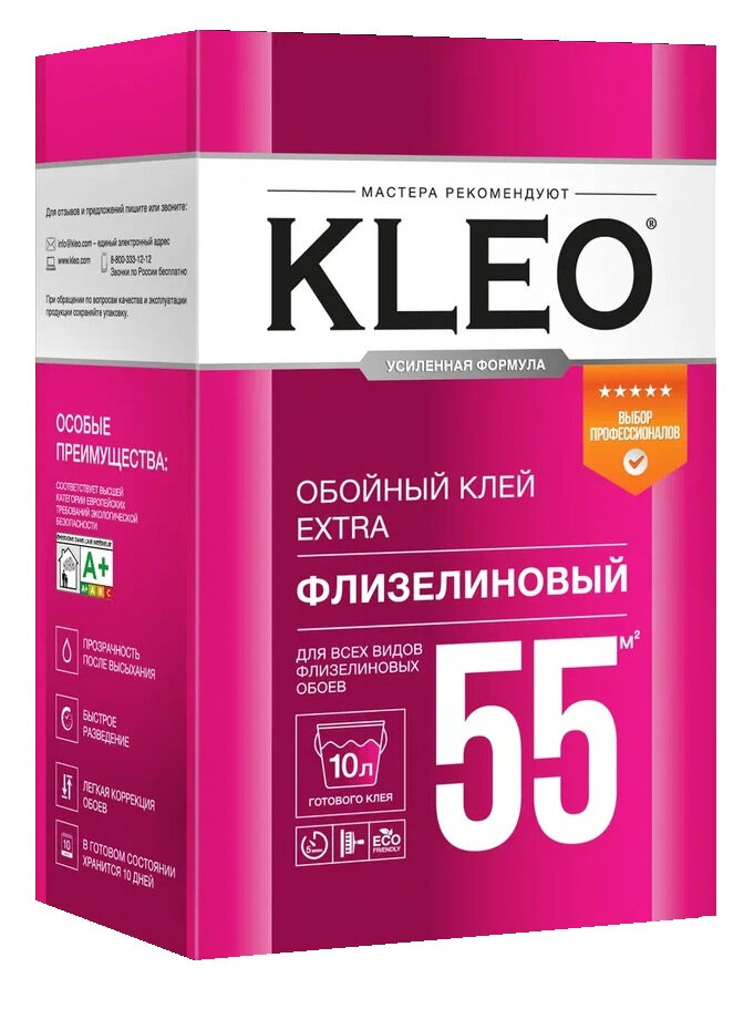 KLEO EXTRA 55, Клей для флизелиновых обоев 380г