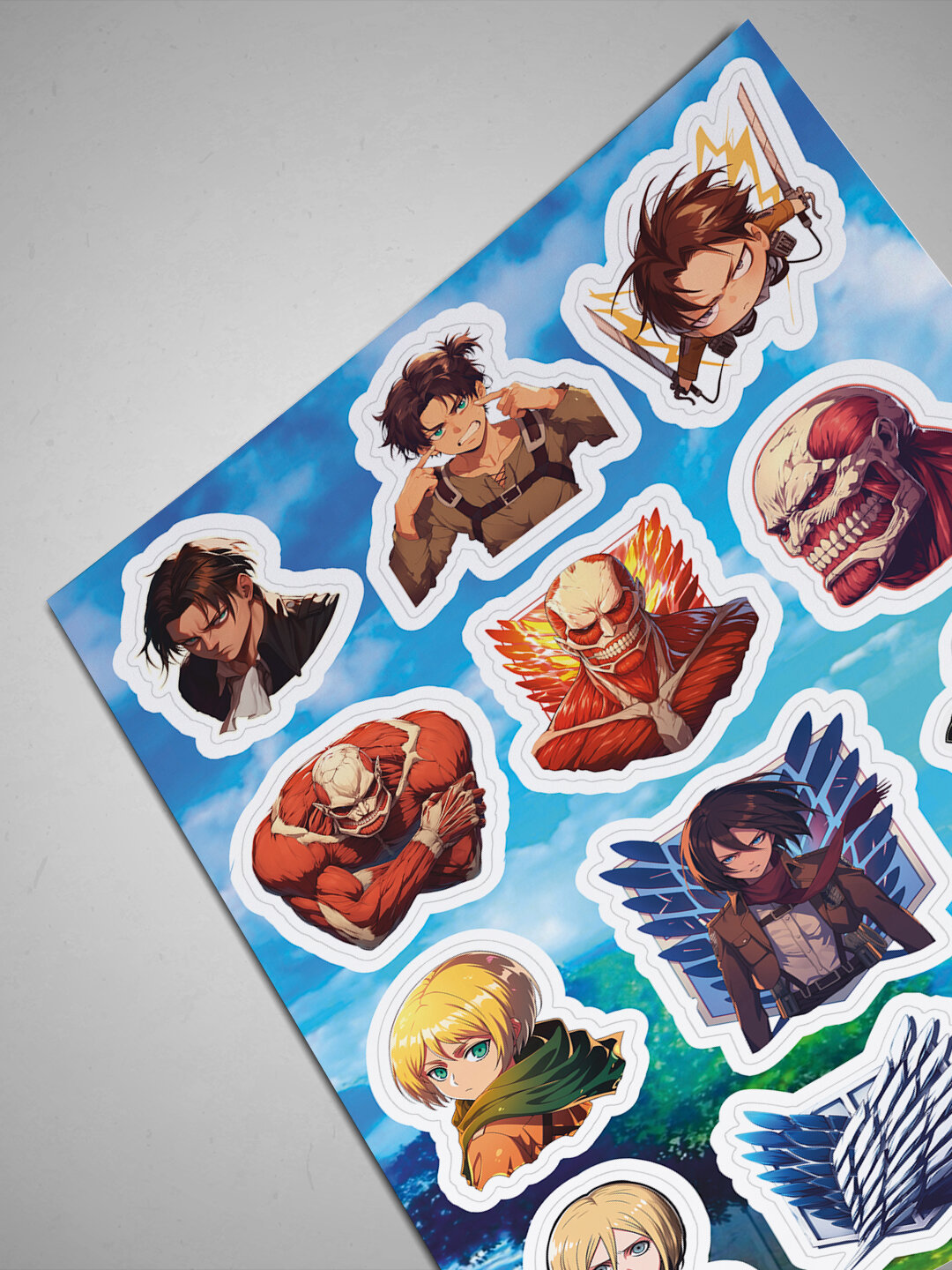 Наклейки из Аниме Атака титанов ( Attack on Titan ) - Стикеры на телефон и авто — фото 1