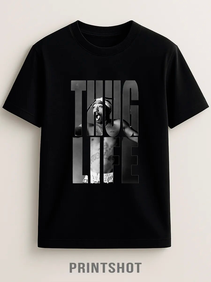 Футболка PRINTSHOT, размер XS, черный