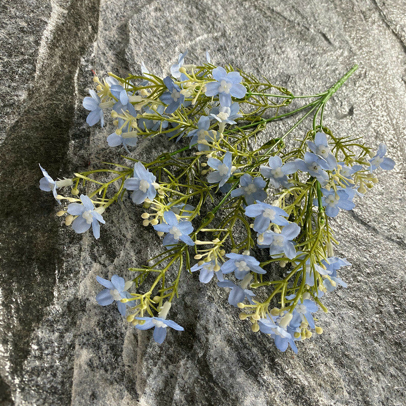 Handmade bouquet orchid 5 stems for wedding and living room decoration light blue