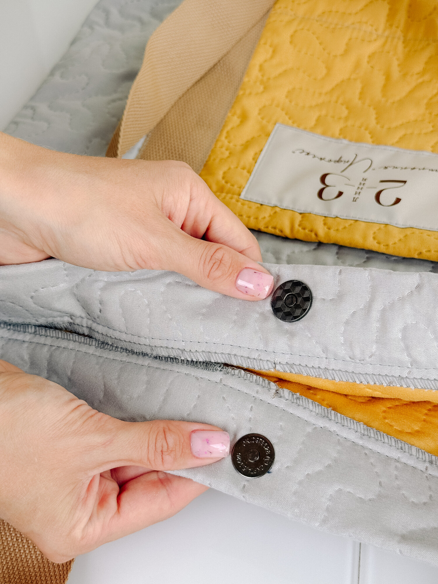 Сумка шоппер 23 ЛИНИЯ Сумка ультрастеп пэчворк с карманом серый, фактура рельефная, термостежка, стеганая, серый — фото 1