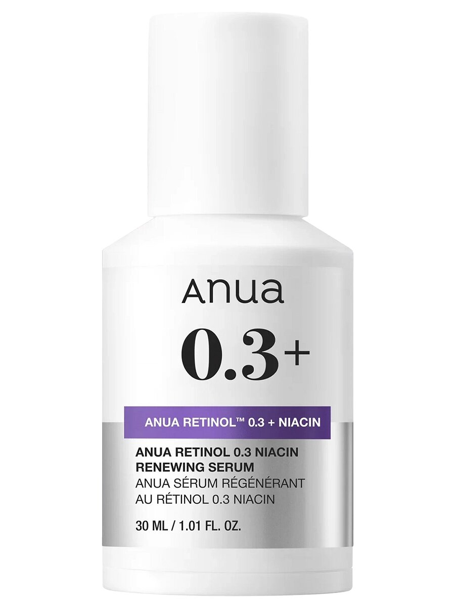 Обновляющая сыворотка с ретинолом и ниацинамидом Anua Nano Retinol 0,3% + Niacin Renewing Serum 30 мл