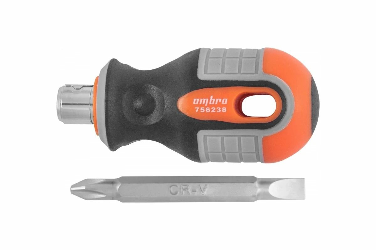 Отвертка стержневая двусторонняя ROUND GRIP, РН2, SL6x38 мм Ombra