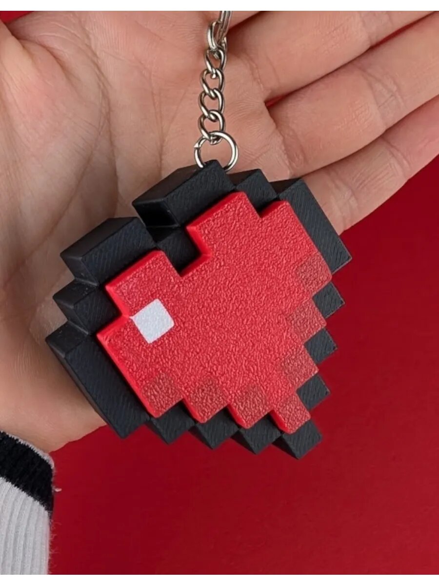 Брелок 3DESHKA, коричневый, красный — фото 1