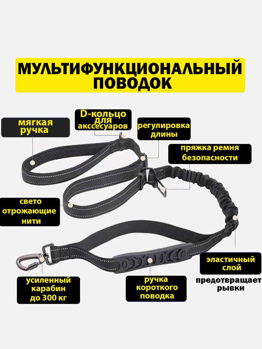 Поводки Для Животных Xiaomi Поводок для собак антирывковый с амортизатором