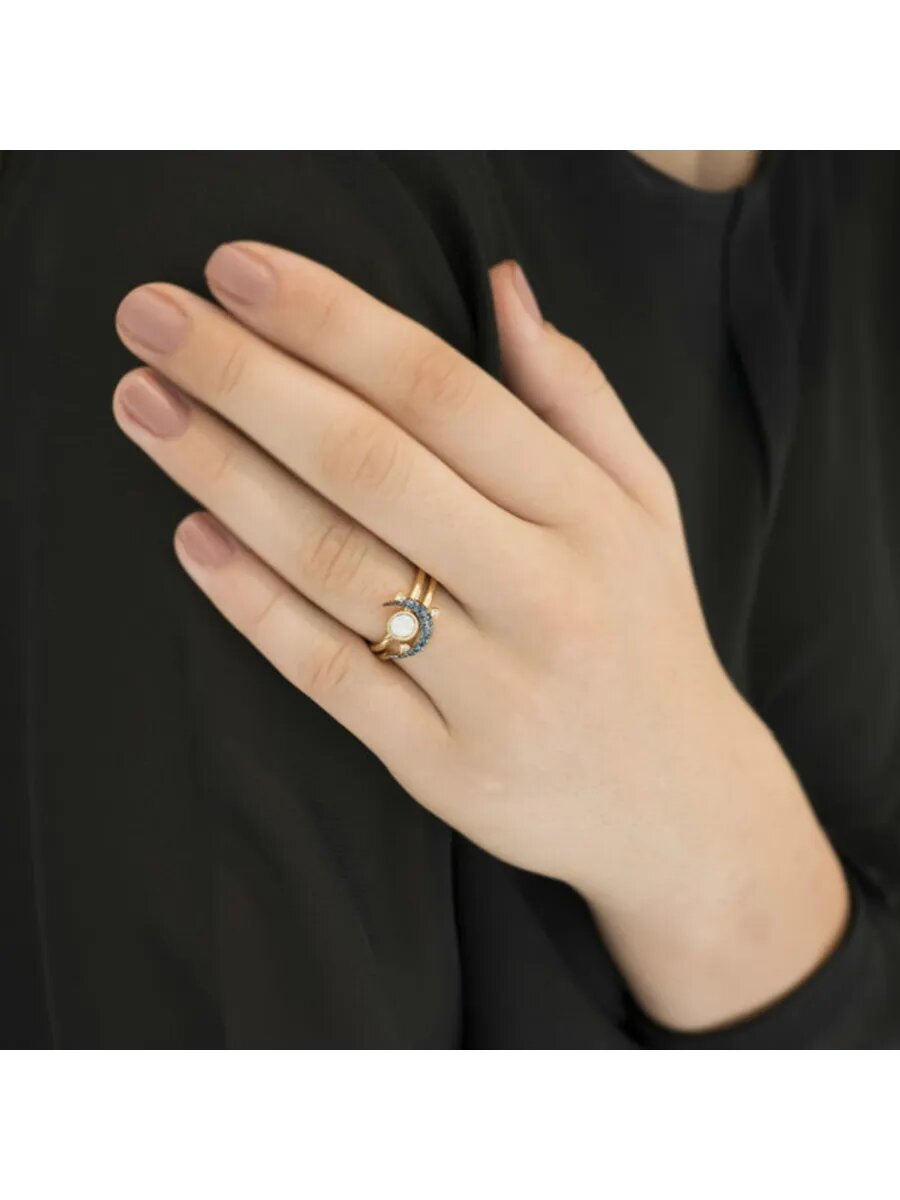 Кольцо SWAROVSKI, кристаллы Swarovski, размер 18 — фото 1