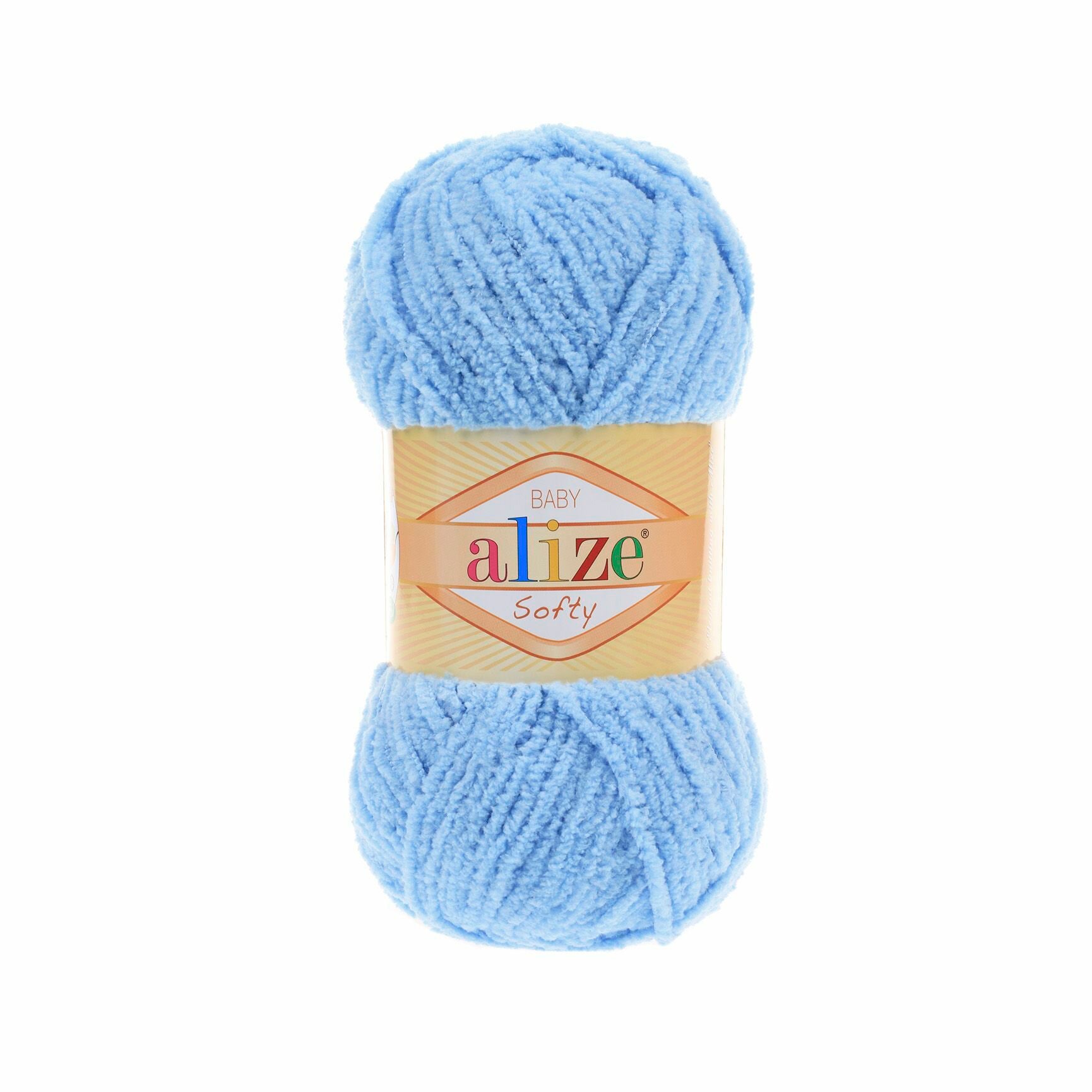 Пряжа для вязания Softy Alize 1 моток (115 м, 50 гр), цвет 40 голубой