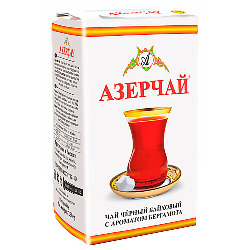 Азерчай, цейлонский чай черный высокого качества, с бергамотом, 100 г