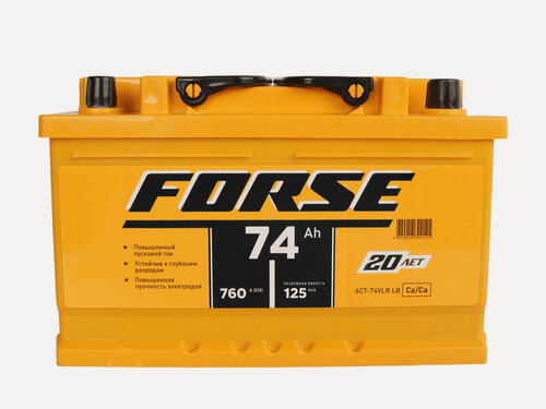Изображение товара Аккумуляторная батарея FORSE 6СТ74 LB обратная низкая L3//1100
