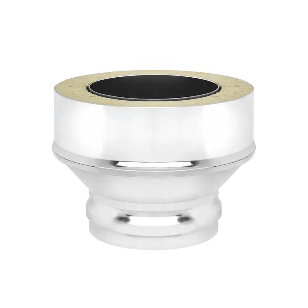 Переход на сэндвич для дымохода везувий d200х300 мм AISI 430/05мм (ПМ)