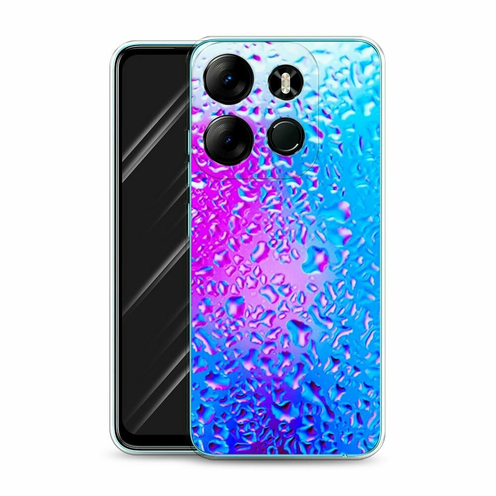 Чехол на Tecno Spark Go 2023/Infinix Smart 7 / Текно Спарк Гоу 2023/Инфиникс Смарт 7 с принтом "Капли на стекле" — фото 1