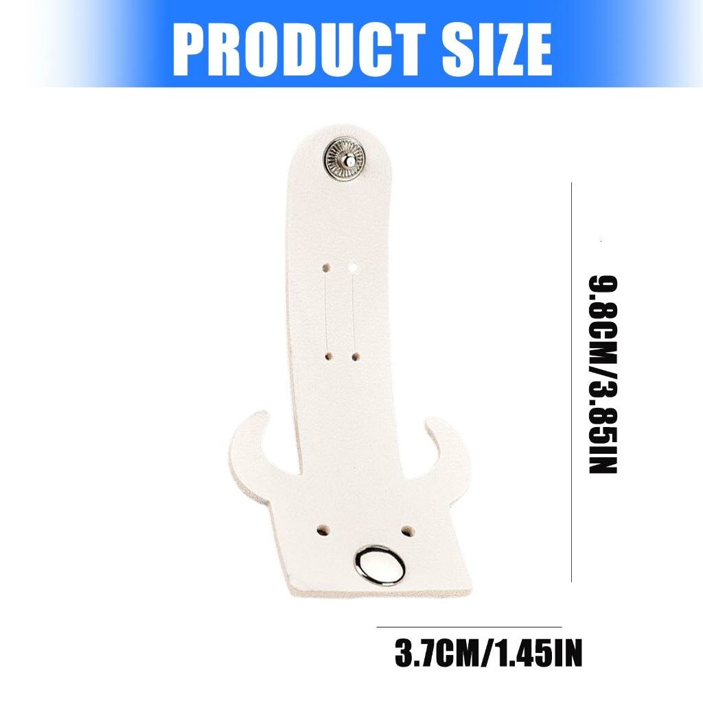 Кабельный органайзер артефакт для хранения кабеля передачи данных пряжка из искусственной кожи-синий