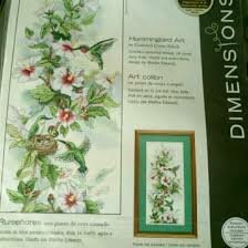 13667 Набор для вышивания крестом "Колибри",20х46см, DIMENSIONS — фото 1