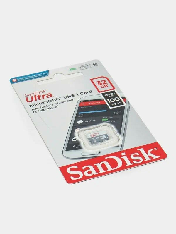 SanDisk ORGINAL Флеш-карта Ultra Micro SD, 16/ 32/ 64/ 128/ 256/ 512 ГБ — фото 1
