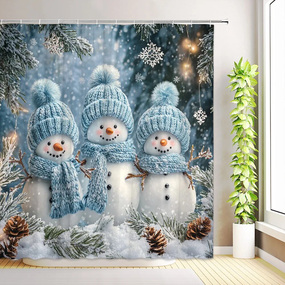 Синие шторы для душа Modern