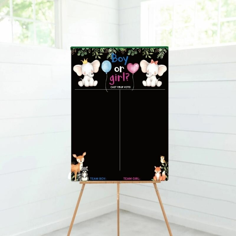 Набор плакатов с предсказанием пола