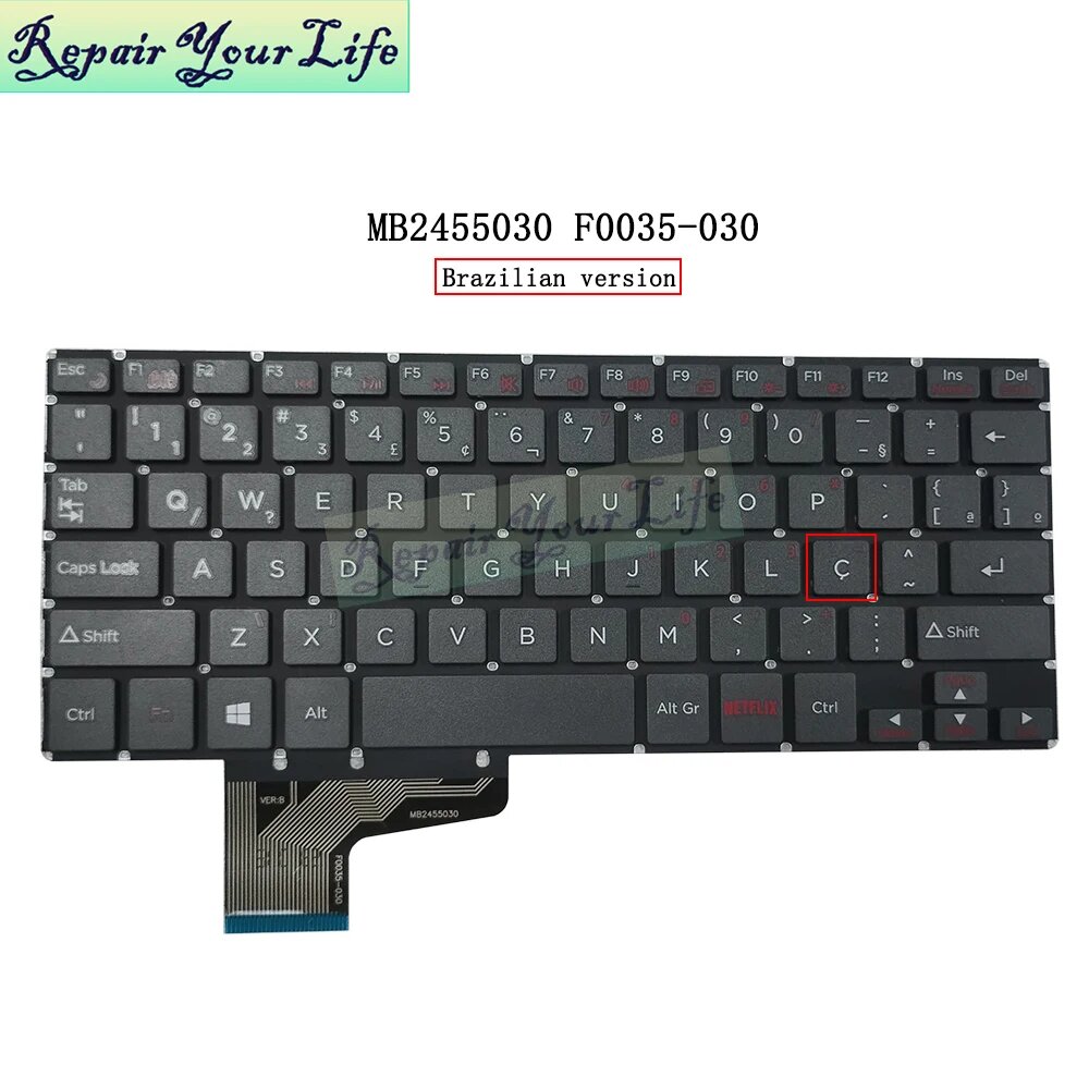 PT-BR BRA/Бразильская бразильская клавиатура для ноутбука Positivo Duo C4128A C4128B 2 em 1 C4128A-1 C4128B-1 C4128B-3 MB 2455030 Ф0035-03