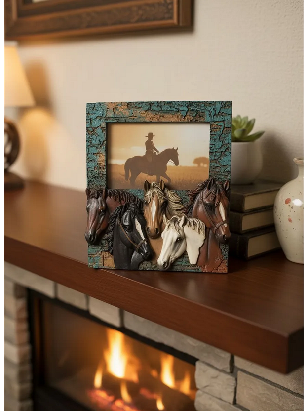 Sweethorse / Фоторамка для фотографии 10*15, голубой/коричневый