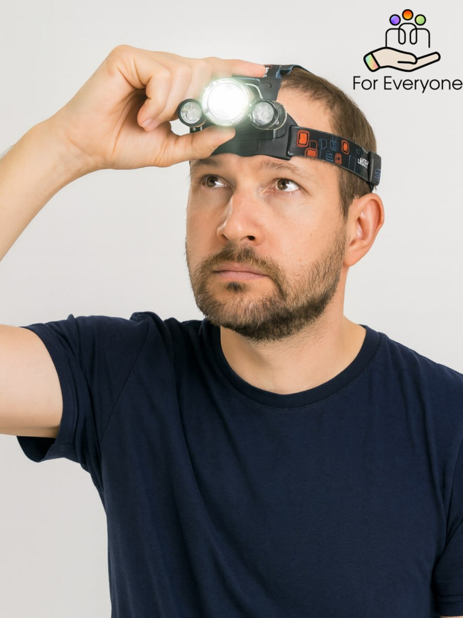 Фонарик светодиодный налобный дальность освещения до 100м IPX4