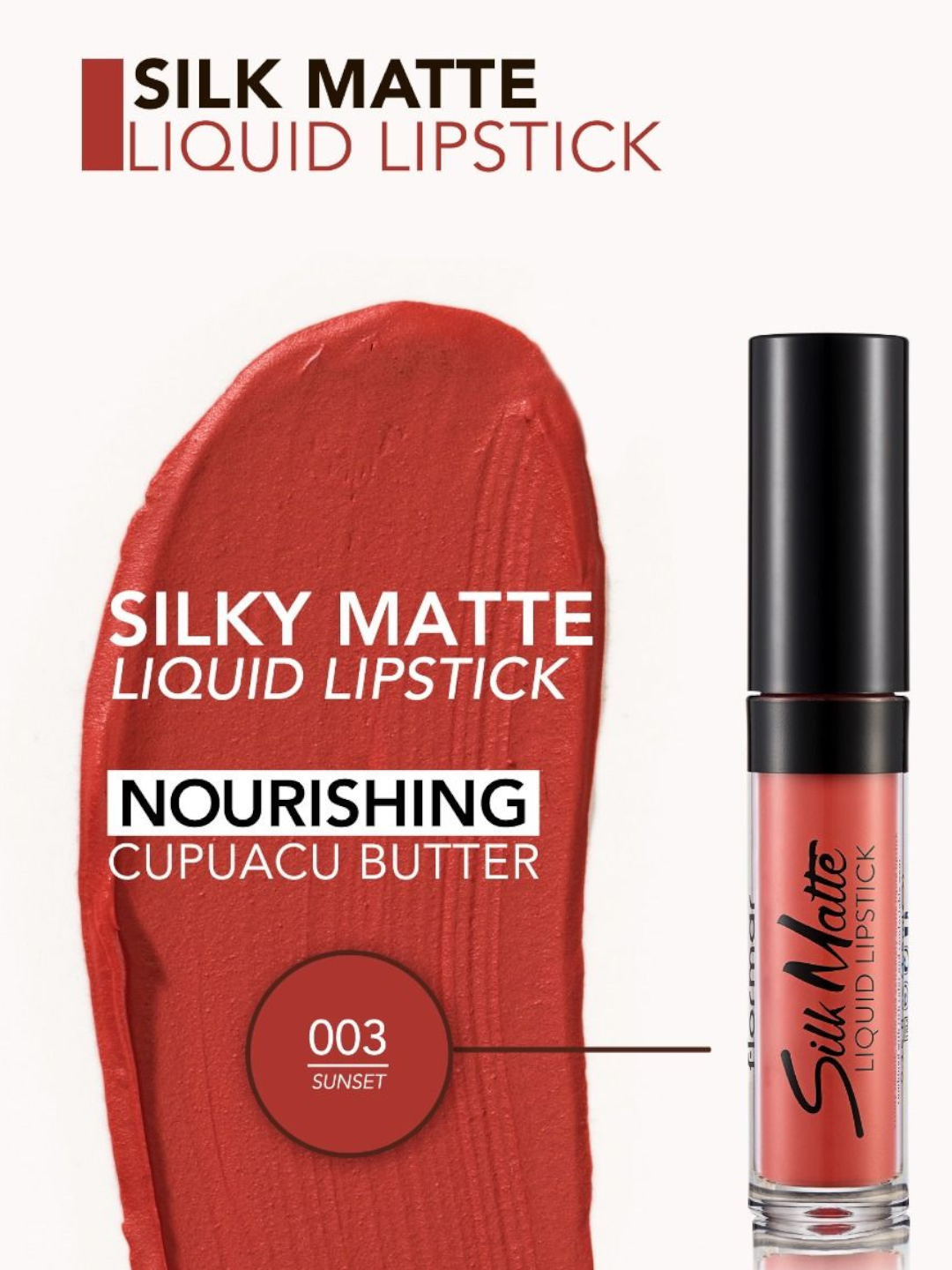 Матовая жидкая помада Flormar Silk Matte liquid lipstick оттенок 003