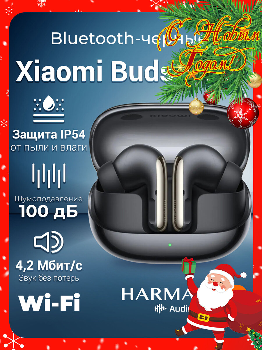 Xiaomi Buds 5 Pro Wi-Fi Black Наушники беспроводные (BHR9647GL), EAC