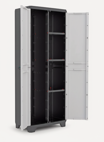 Изображение товара Шкаф хозяйственный Keter "Linear Multi Purpose" 17206641, черный, 68 x 39 x 173 см