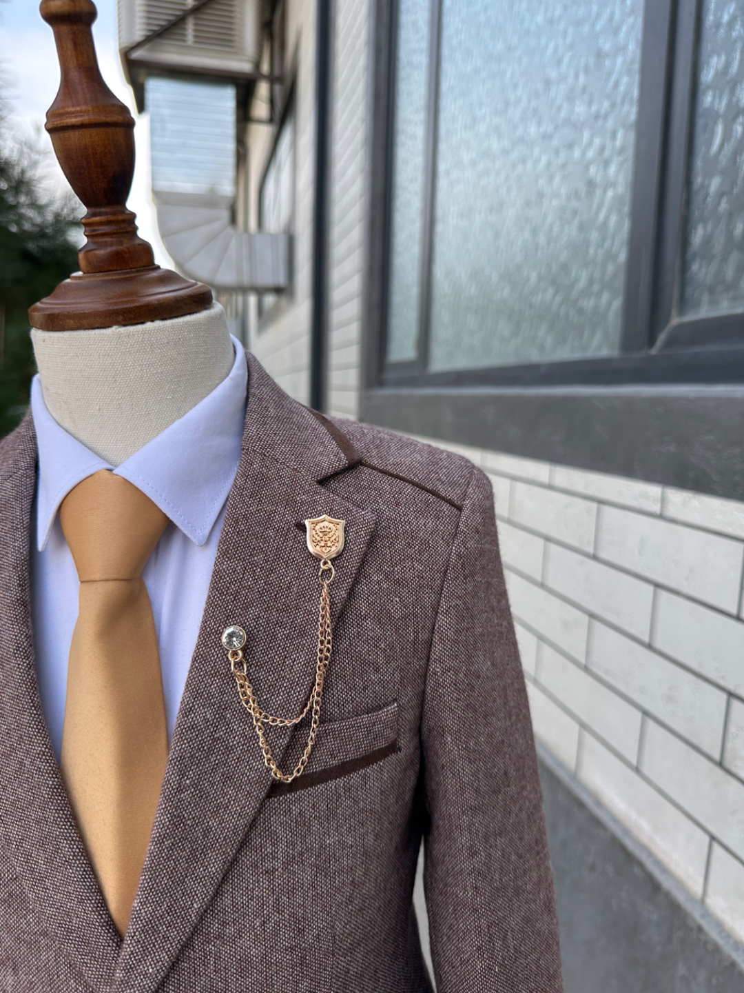 Классическая пиджак из драп материала цвета для детей 1 - класса — фото 1