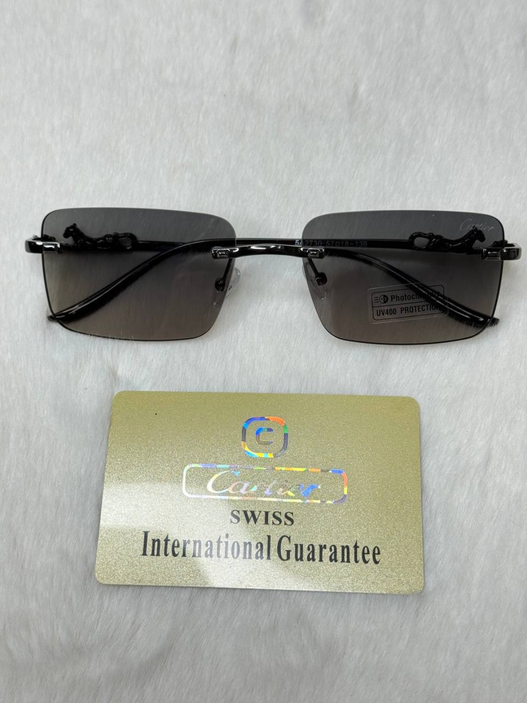 Солнцезащитные очки Cartier, хаки — фото 1