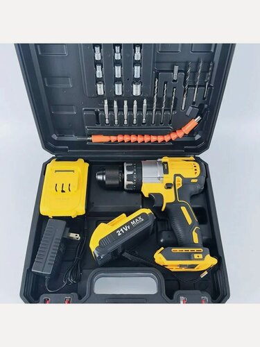 Изображение товара Профессиональная ударная дрель для бетона и кирпича с регулировкой скорости, реверсом и быстрозажимным патроном.