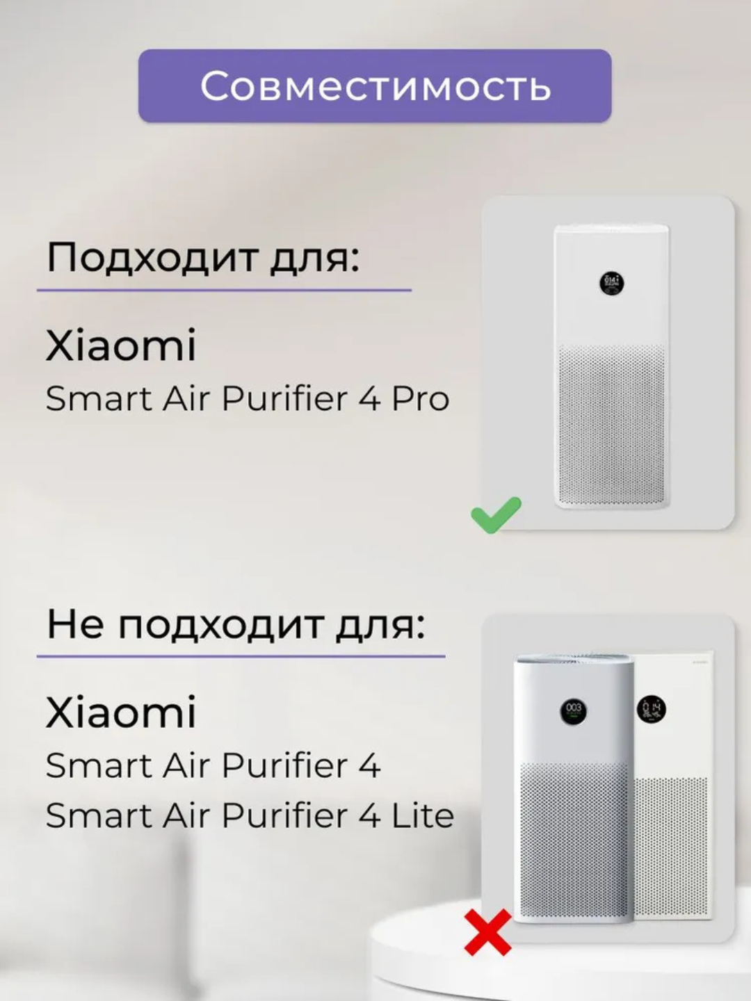 Фильтр для очистителя воздуха Xiaomi Smart Air Purifier 4 Pro — фото 1