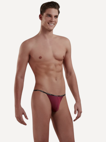 Изображение товара Мужские трусы стринги бордовые Doreanse 1330 String модал/лайкра S (44)