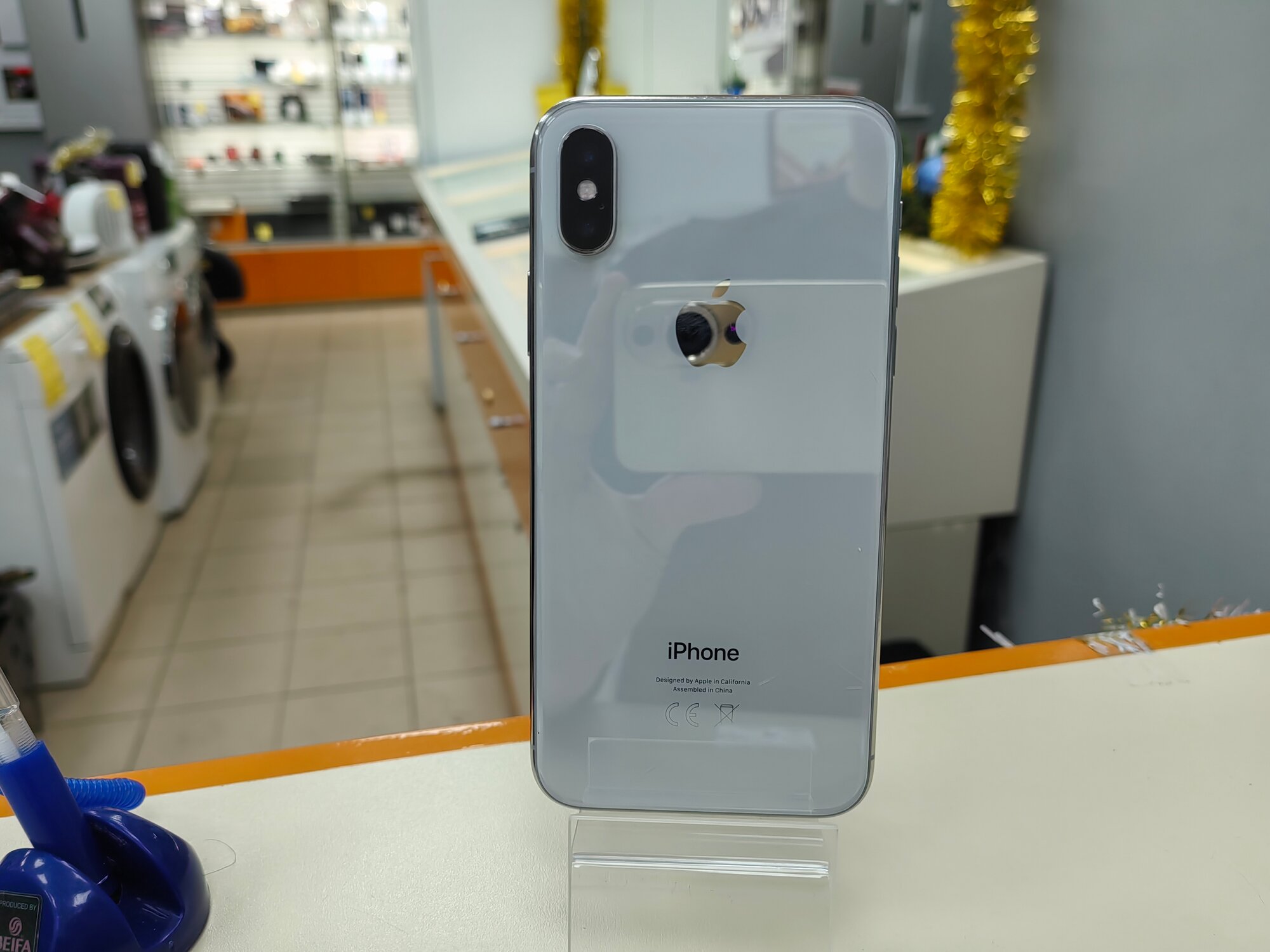 Смартфон Apple iPhone X, A1901, 64GB, Silver, 5.8", Б/У уценка