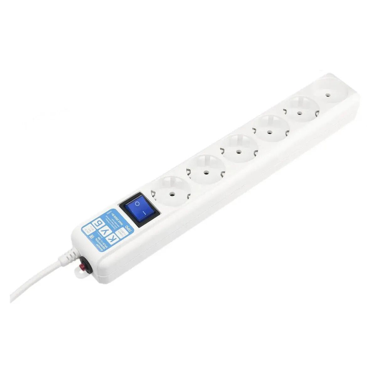 Сетевой фильтр PowerCube PRO SPL(5+1)-16B-P-3M, белый, 3 м, 3500 Вт