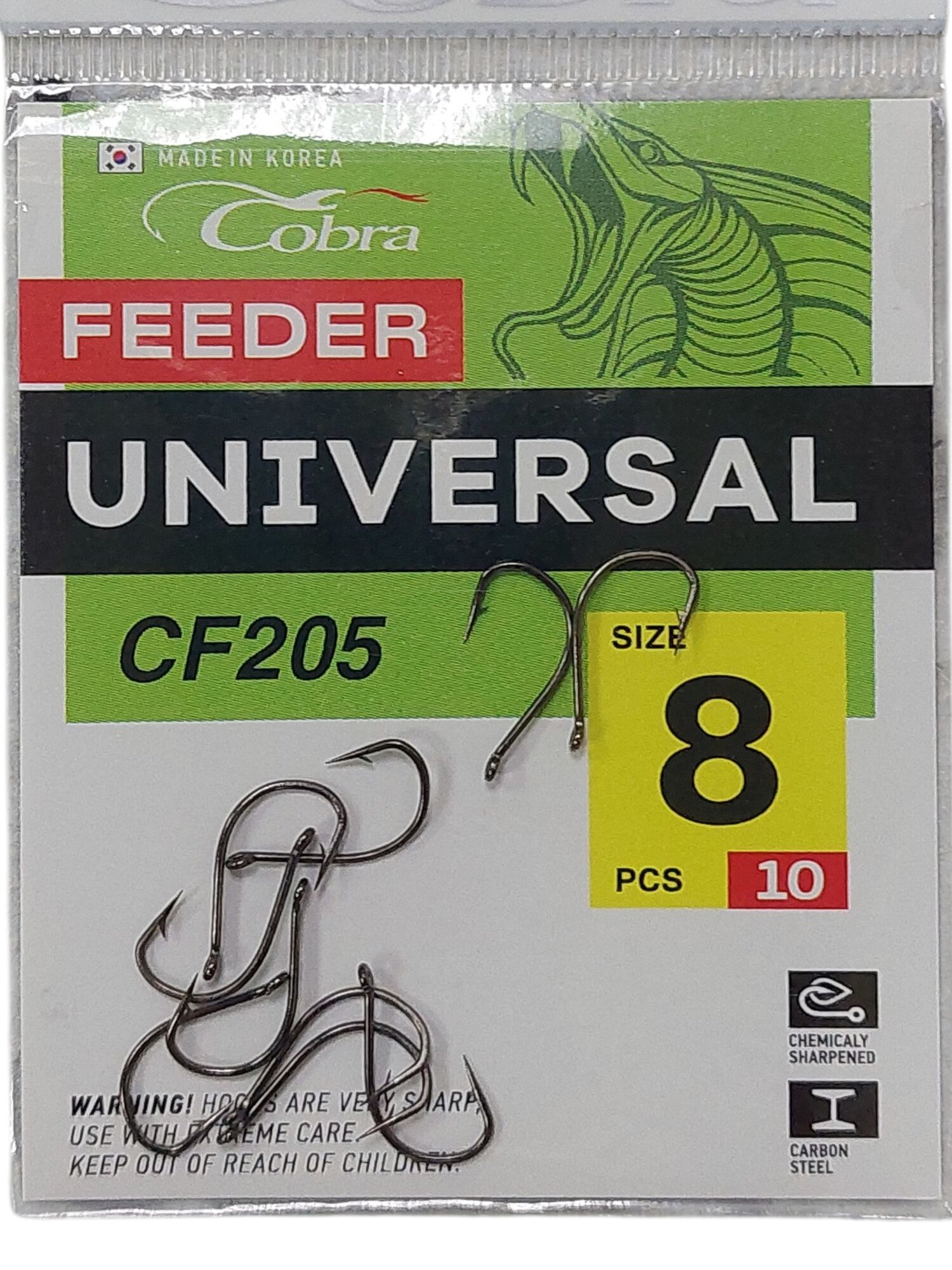 Крючки Cobra FEEDER SPORT сер. CF205 разм.008 10шт.