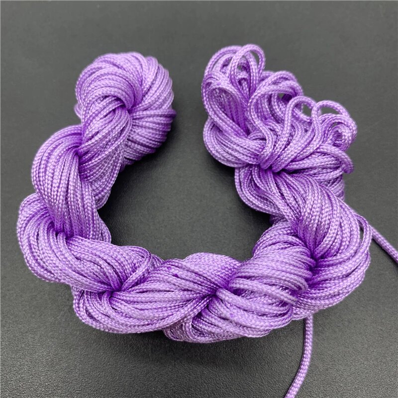 Нейлоновая веревка RYFDBMauve для рукоделия 1,0 мм/1,5 мм Фиолетовый, 1.5mm 13 Meters, 46
