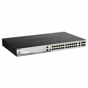 Коммутатор D-Link DGS-3130-30TS/B1A, PROJ L2+ Managed Switch with 24 10/100/1000Base-T ports and 2 10GBase-T ports and 4 10GBase-X SFP+ ports.16K Mac address, SIM, USB port, IPv6, SSL v3, 802.1Q VLAN, GVRP, 80