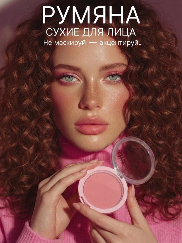 Румяна для лица сухие, матовые, твердые, компактные, контуринг макияжа, румяна с блестками