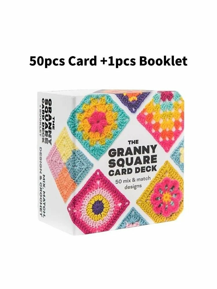 Набор карточек для вязания granny square, colorful creative, 50 вязаных дизайнов