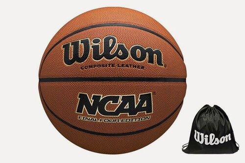 Изображение товара Баскетбольный мяч унисекс Wilson NCAA Collection WTB1233IB07CN PU, коричневый, размер 7, для тренировок и соревнований