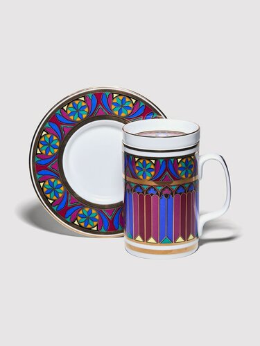 Изображение товара Бокал с блюдцем и крышкой "Готический", 390 мл, Императорский фарфоровый завод