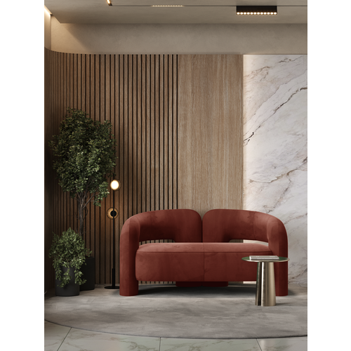 фото Диван дизайнерский azzurro, велюр noel terra коричневый 140 см. прямой germary home