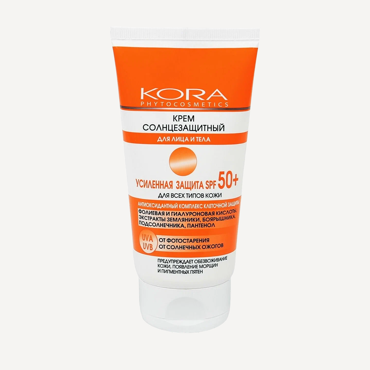 Солнцезащитный крем Kora SPF 50+ для лица и тела 150 мл