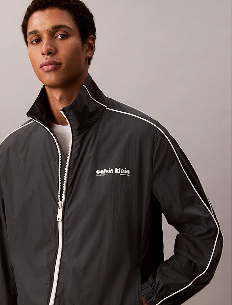 Куртка Calvin Klein Jeans, размер L, сине-черный/белый — фото 1