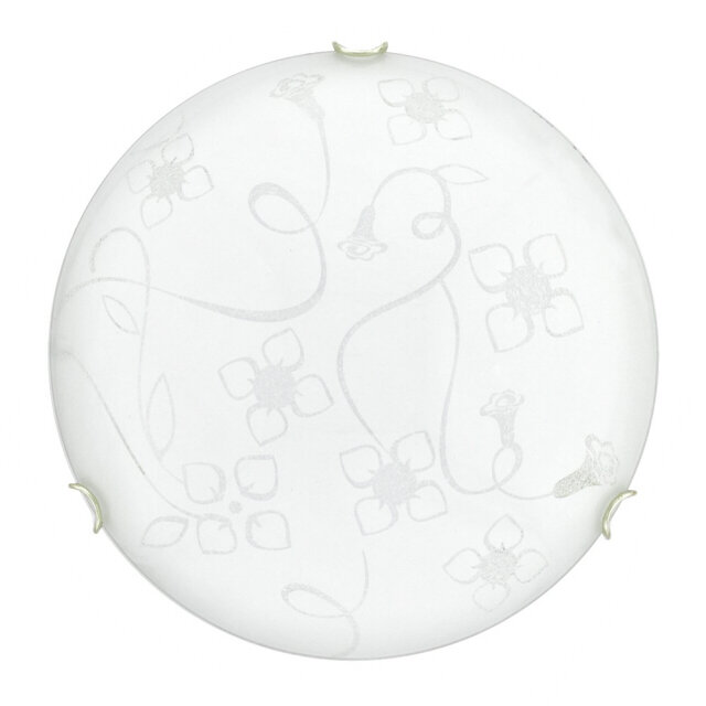 Светильник настенно-потолочный светпром July 2хЕ27х60Вт стекло с гальваническим покрытием белый