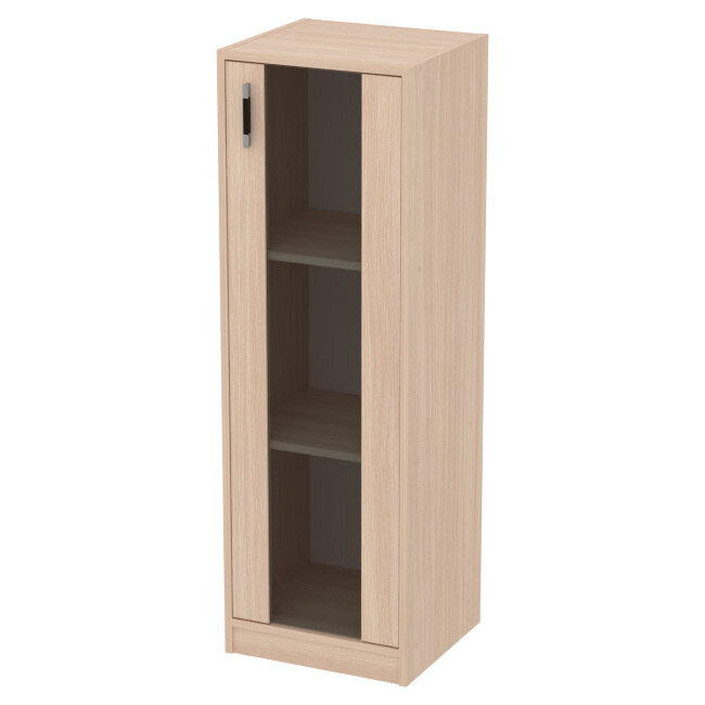 Шкаф Меб-фф Офисный шкаф СБ-61+ДВ-62+С-28МВ графит цвет Дуб Молочный 40/37/123 см