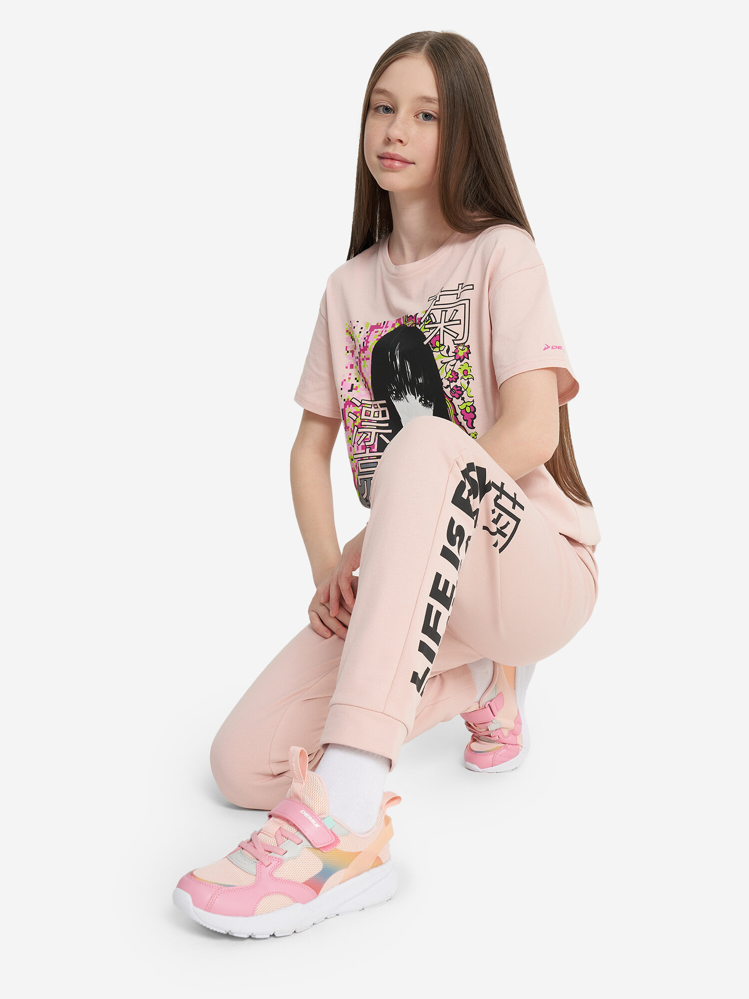 Брюки Demix, размер 134-140, бежевый — фото 1