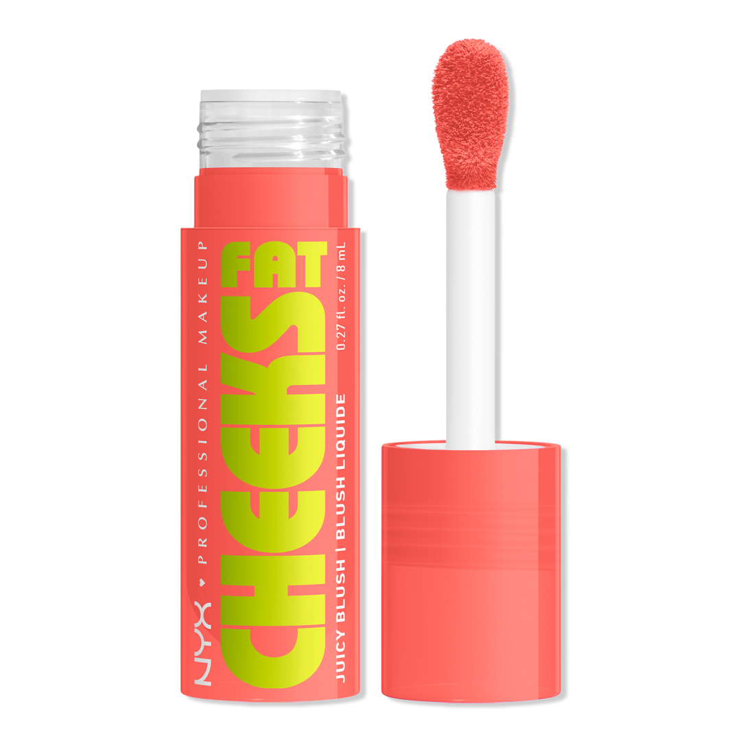 NYX Professional Makeup Fat Cheeks Dewy Liquid Blush – жидкие румяна с влажным сияющим эффектом для ярких и увлажнённых щёк - Papaya Plump